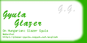 gyula glazer business card